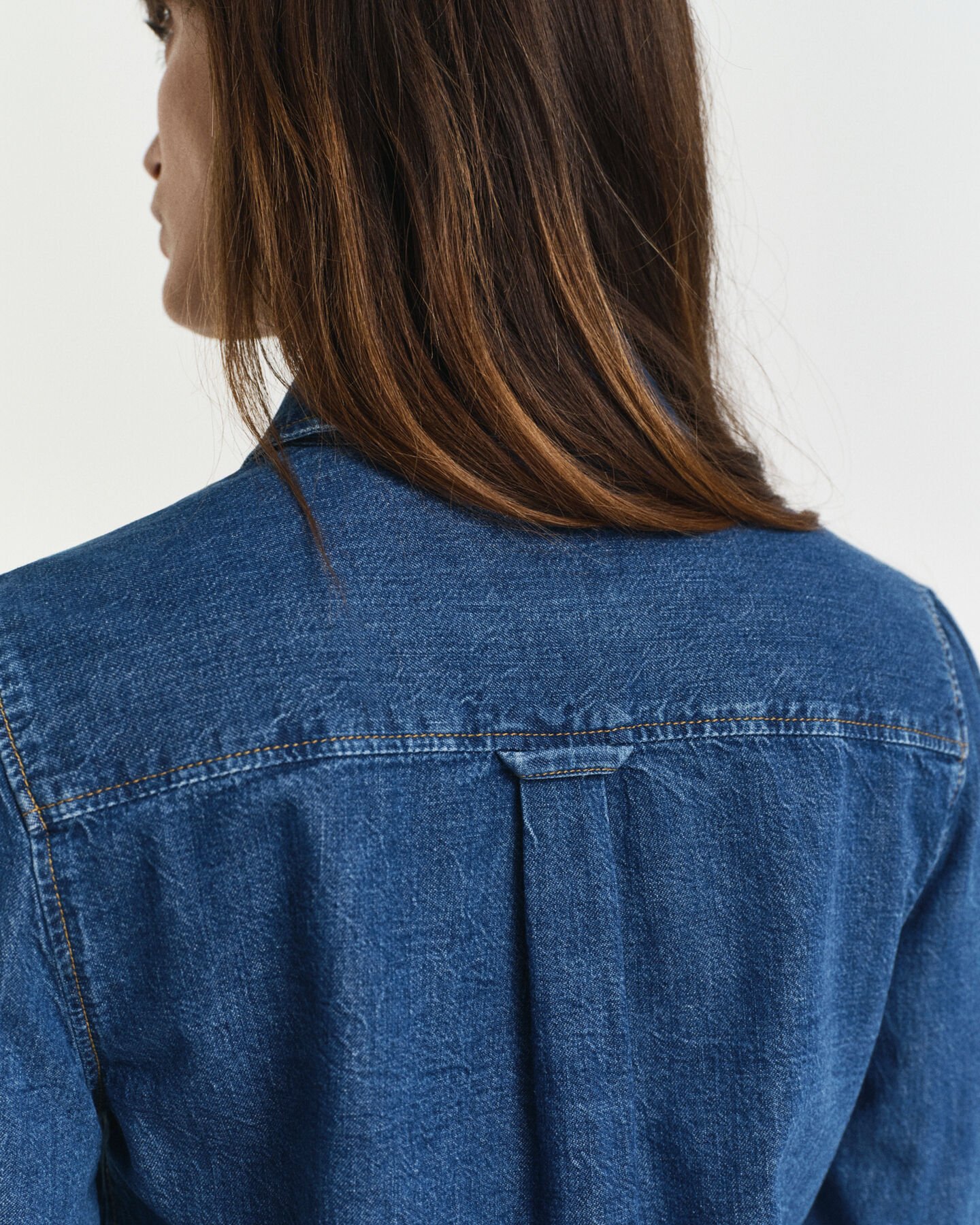 Regular Fit Puff Sleeve Denim Shirt