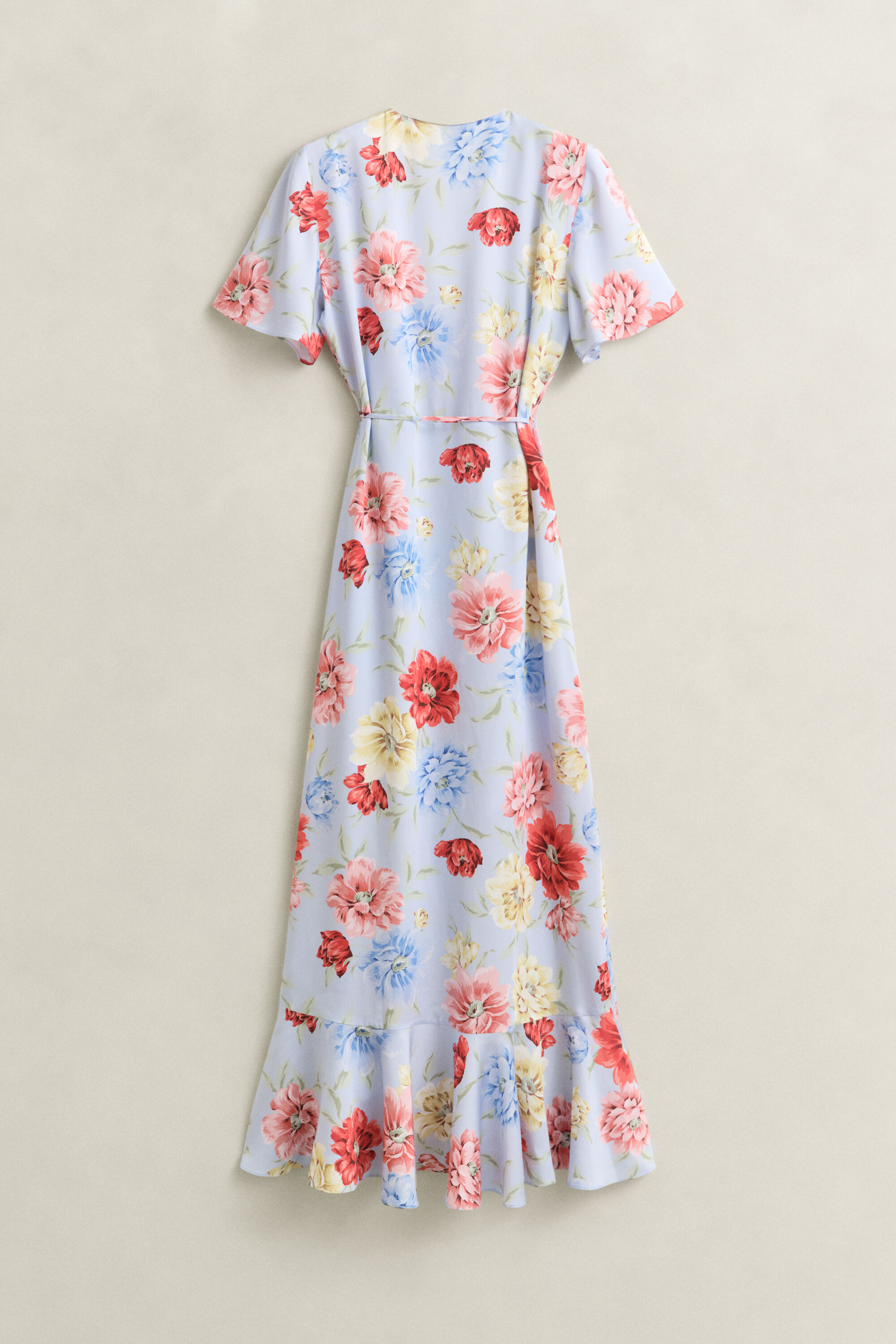 Floral Frilly Wrap Dress
