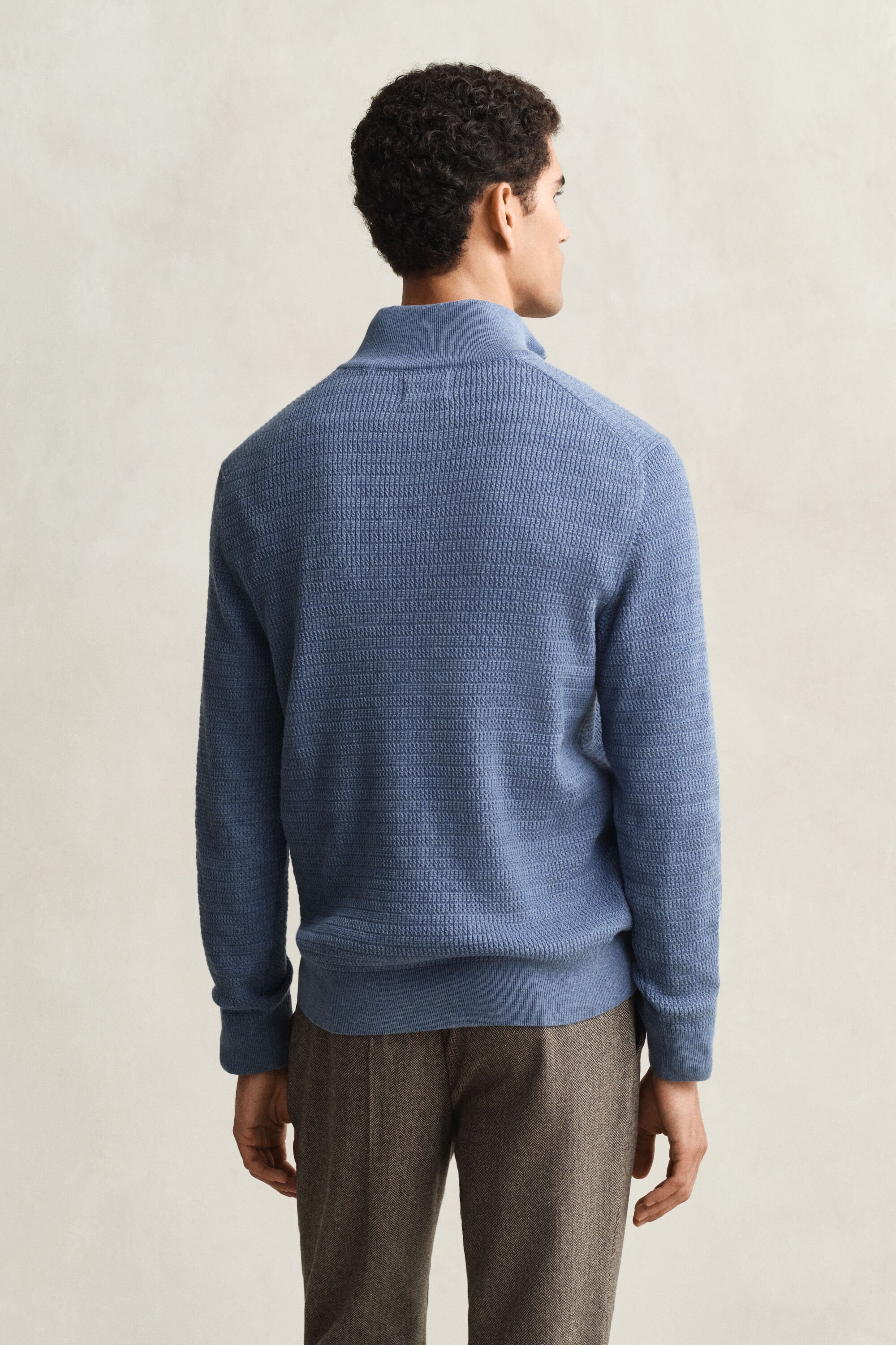 Mini Cable Knit Half-Zip Sweater