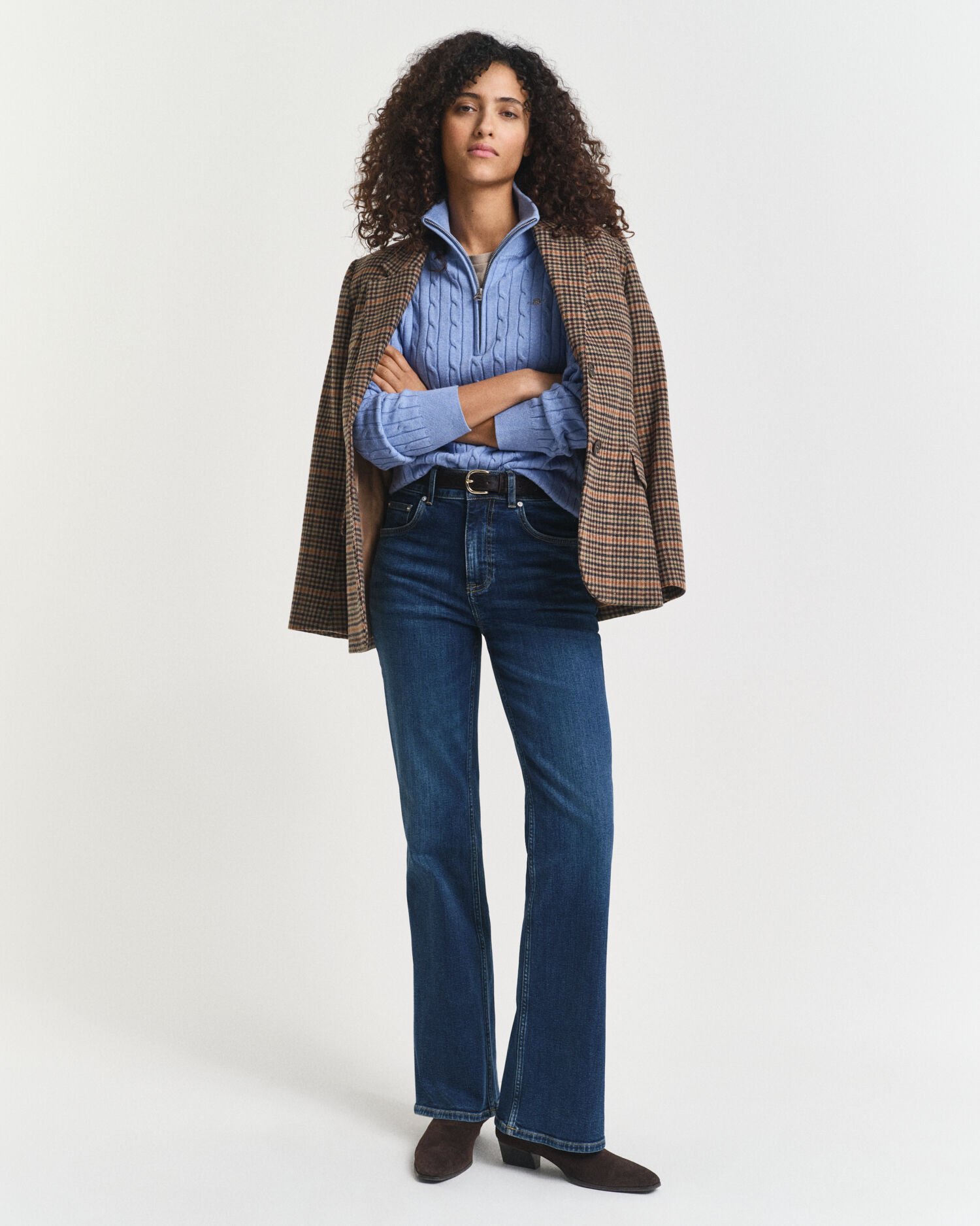 Cable Knit Half-Zip Sweater