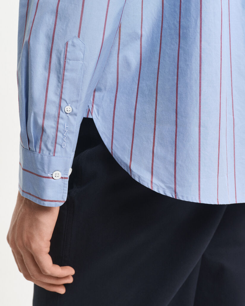 Relaxed Fit Striped Heritage Poplin Shirt