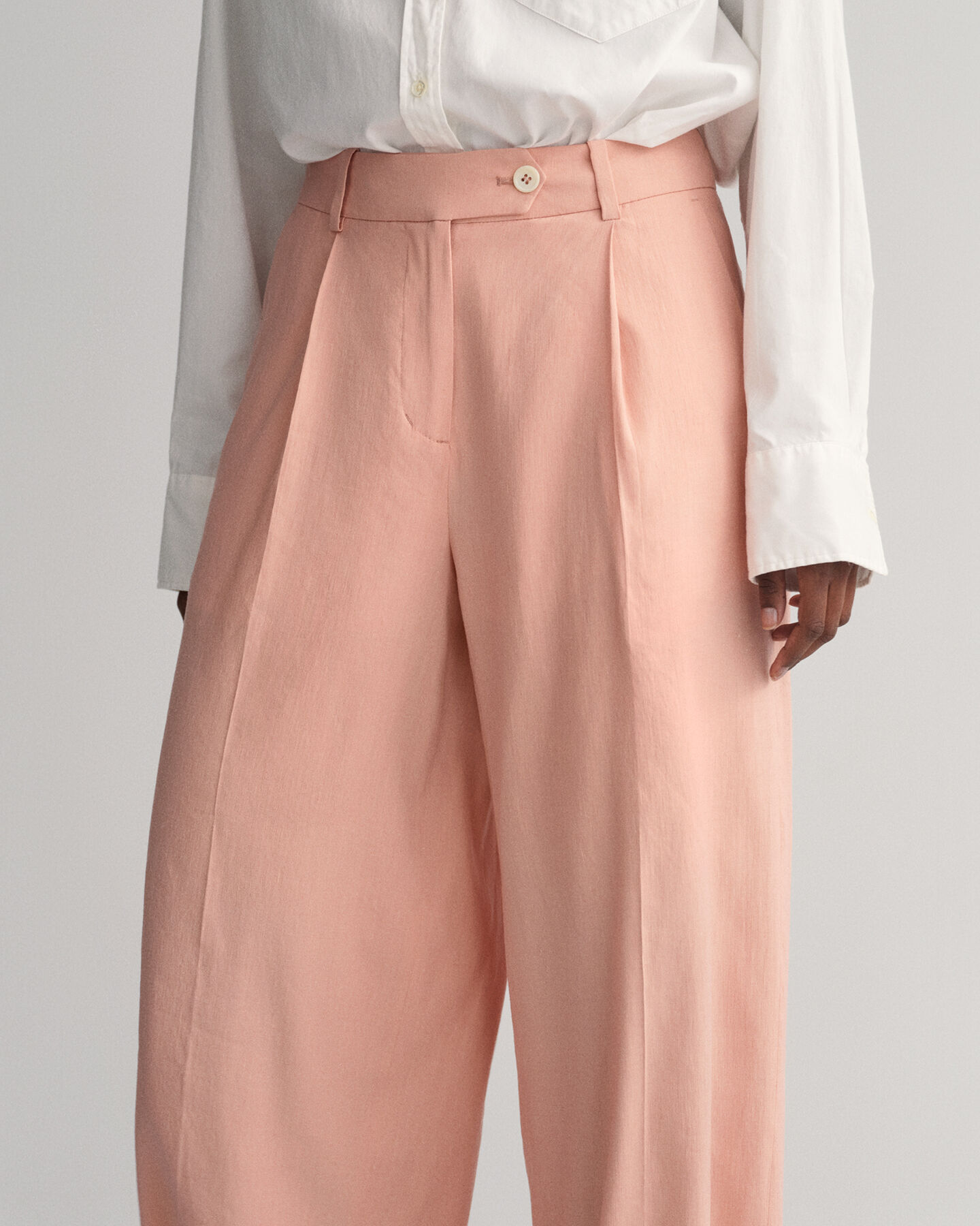 Wide Leg Stretch Linen Pants