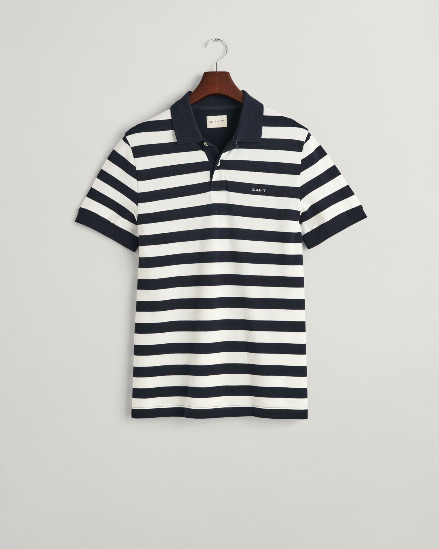 Wide Striped Piqué Polo Shirt