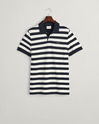 Wide Striped Piqué Polo Shirt
