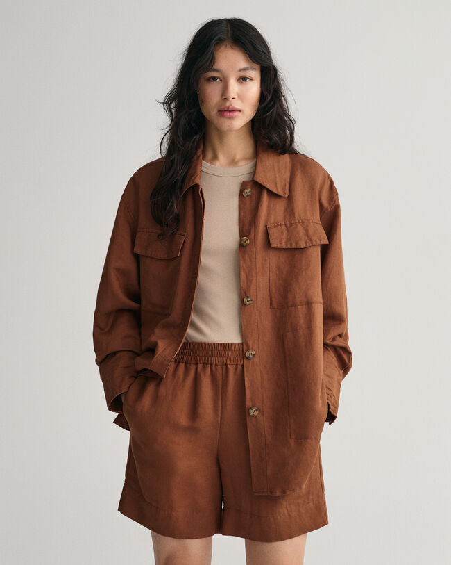 Linen Viscose Shirt Jacket