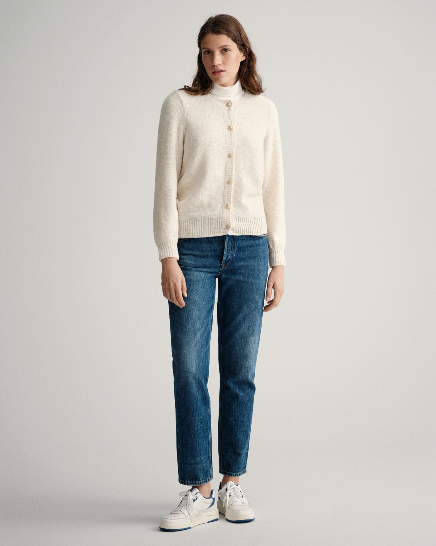 Sparkling Crew Neck Cardigan