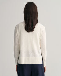 Linen Blend V-Neck Sweater