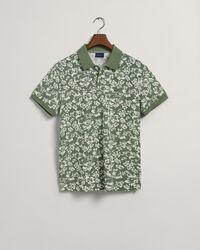 Floral Print Piqu&eacute; Polo Shirt