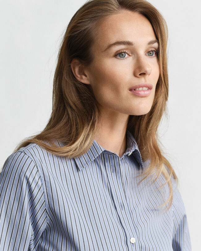Regular Fit Striped Poplin Shirt