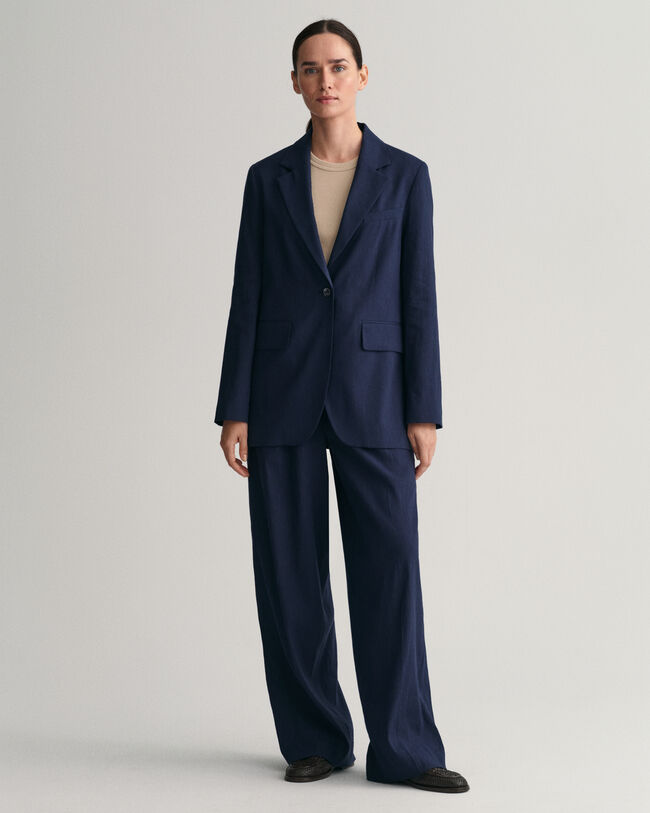 Regular Fit Stretch Linen Blazer