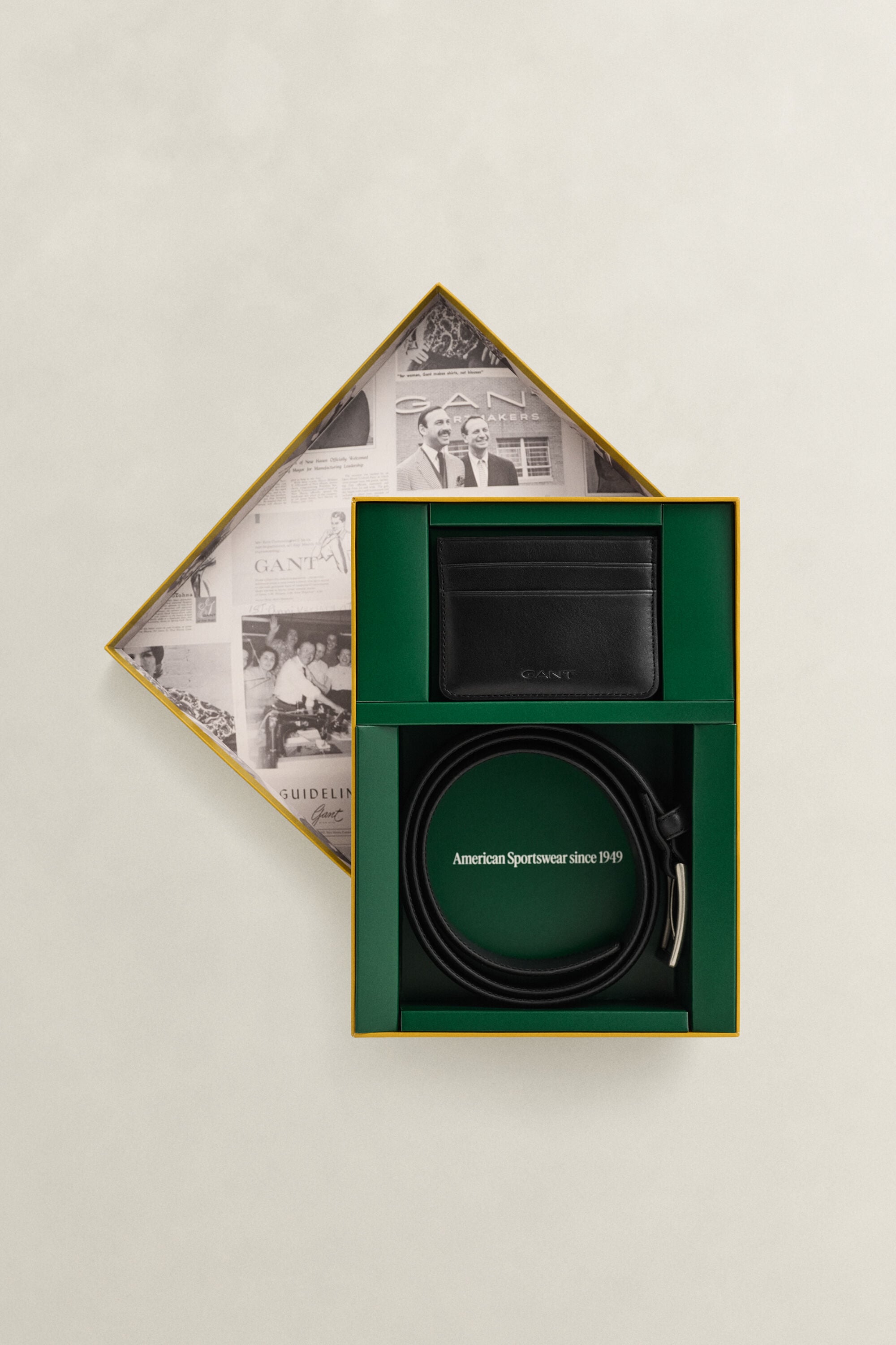 Leather Belt & Card Holder Gift Set