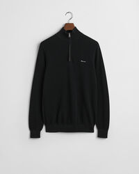 Cotton Piqué Half-Zip Sweater