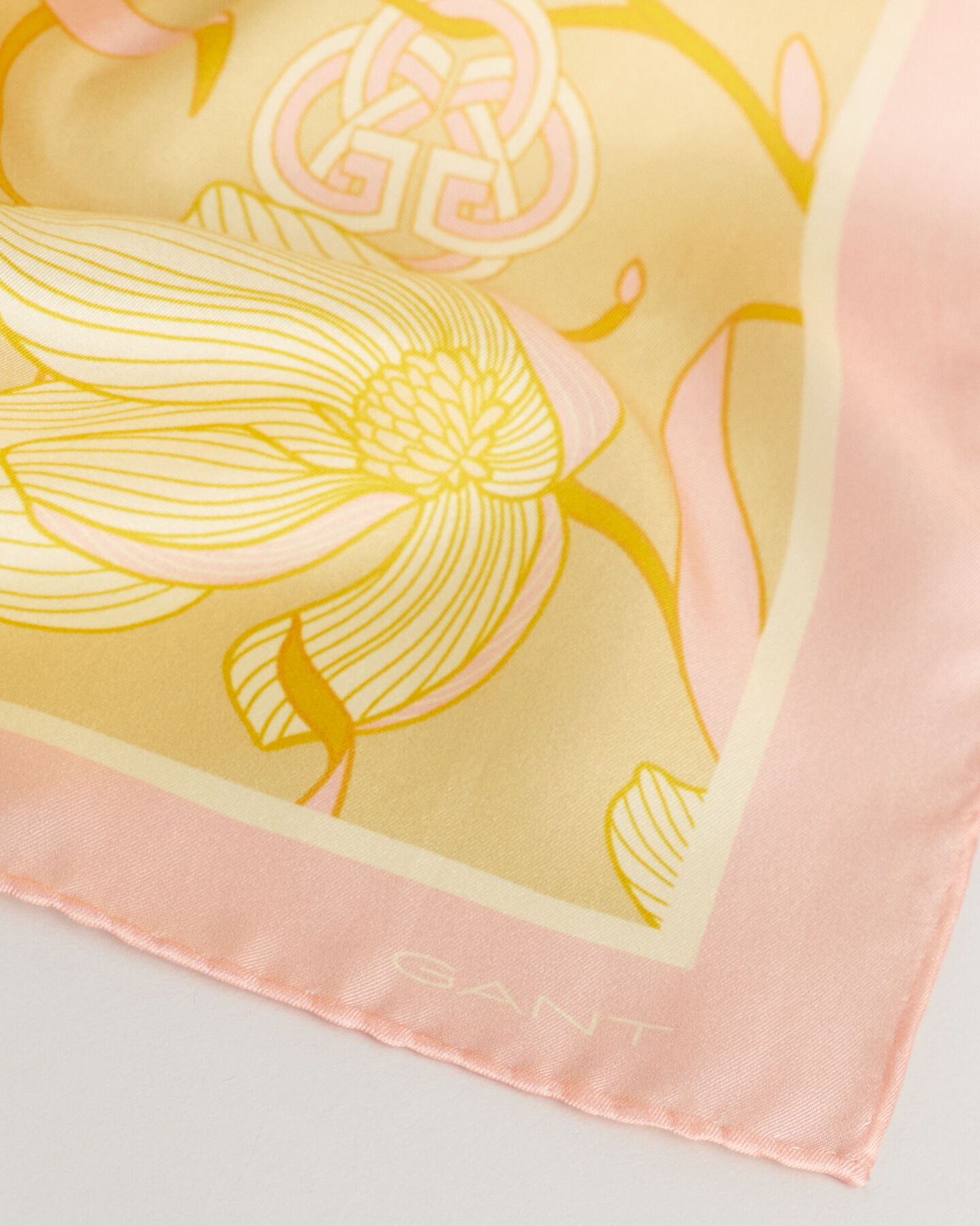 Magnolia Print Silk Scarf