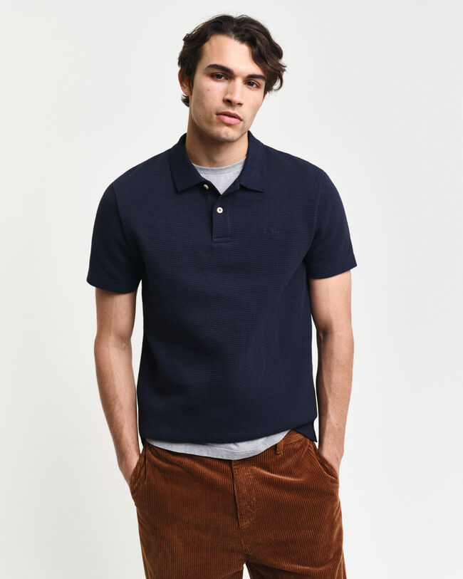 Waffle Textured Polo Shirt