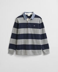 Chambray Collar Striped Heavy Rugger