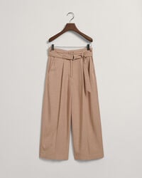 Wide Leg Cropped Belted Pants