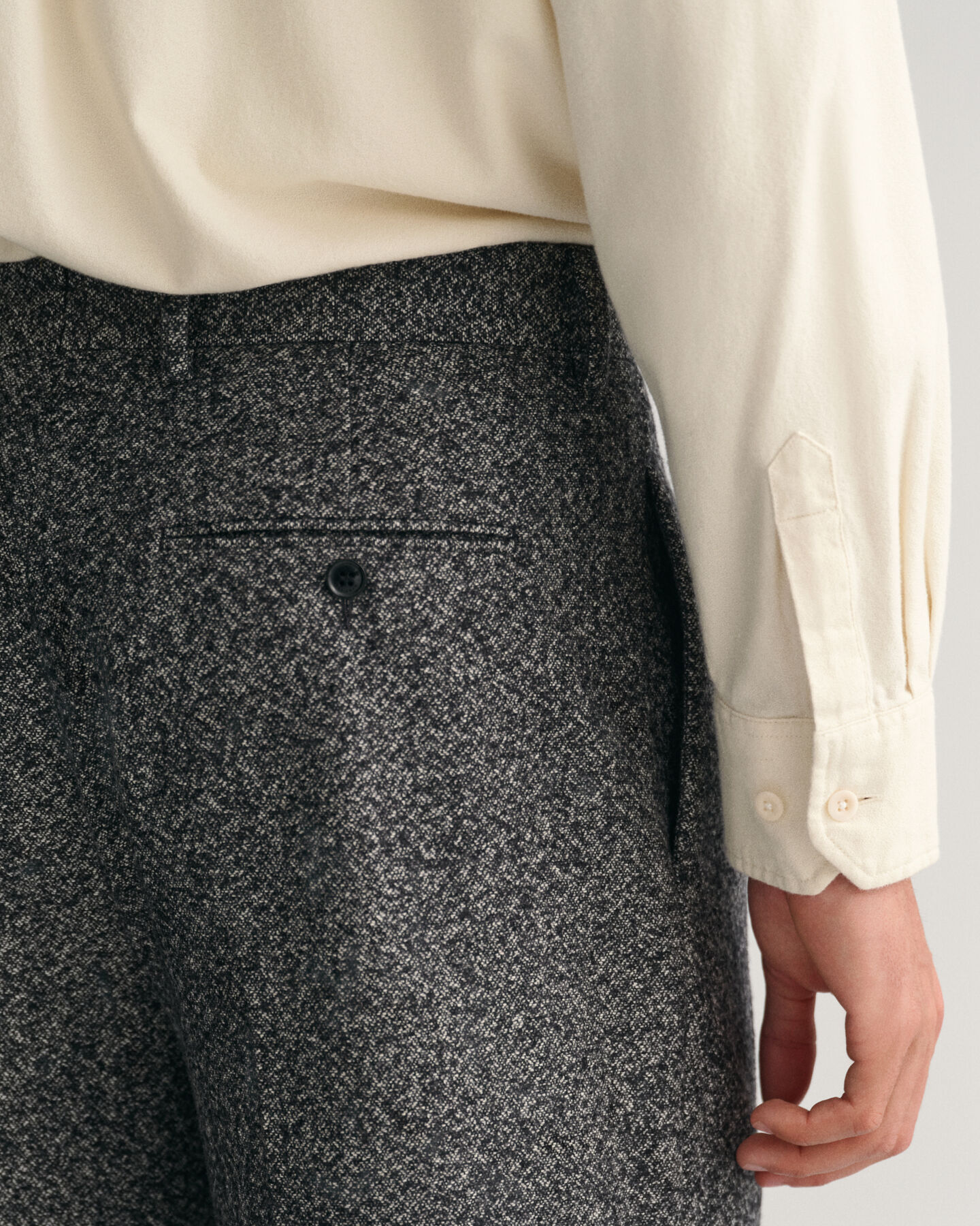 Wide Leg Tweed Suit Pants