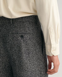 Wide Leg Tweed Suit Pants