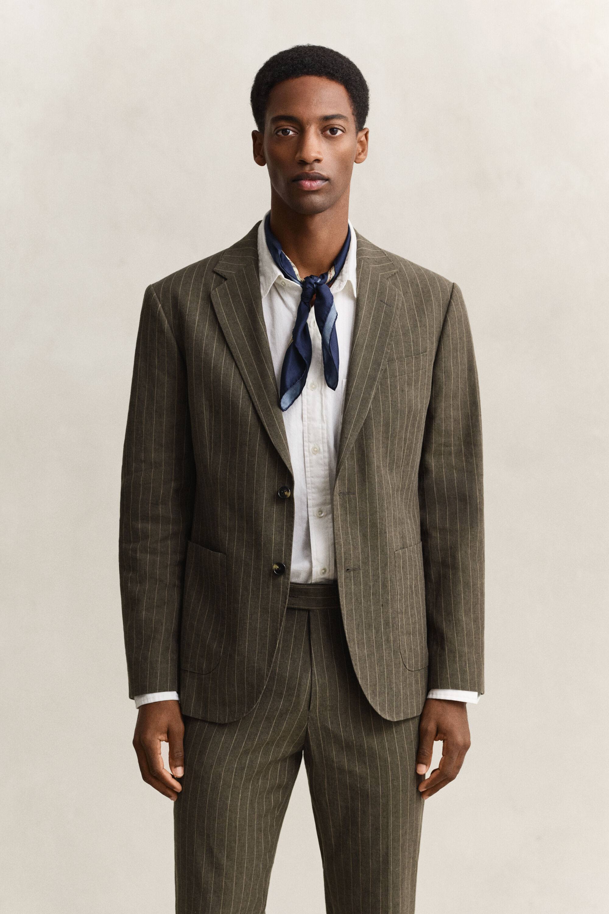 Pinstriped Suit Jacket