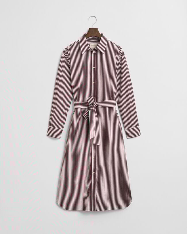 Belted Classic Poplin Shirt Dress