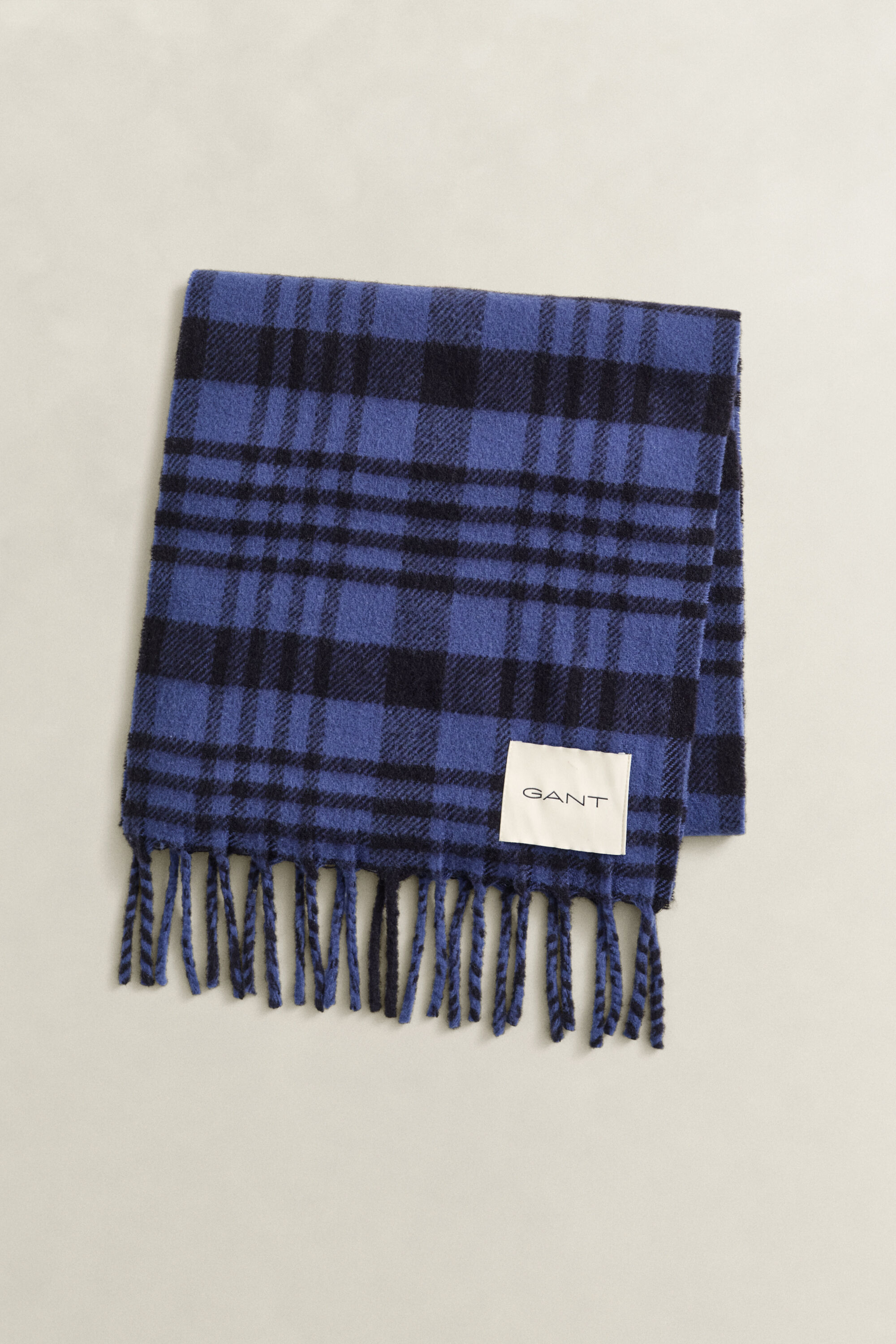 Checked Wool Scarf