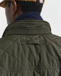 Quilted Windcheater Mid-Length Jacket