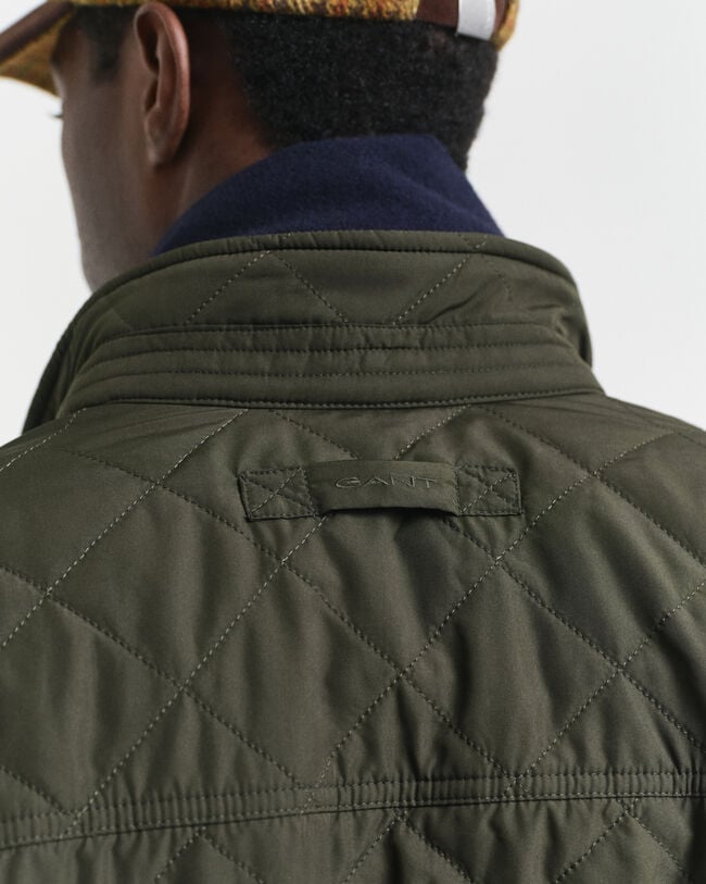 Quilted Windcheater Mid-Length Jacket