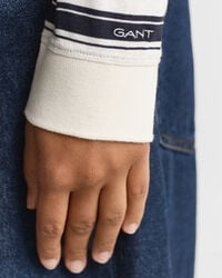 Striped Long Sleeve Polo Shirt