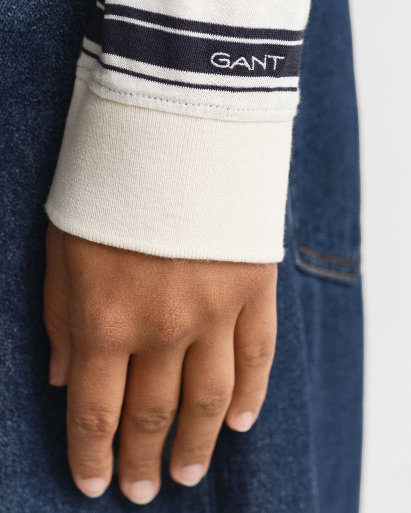 Striped Long Sleeve Polo Shirt