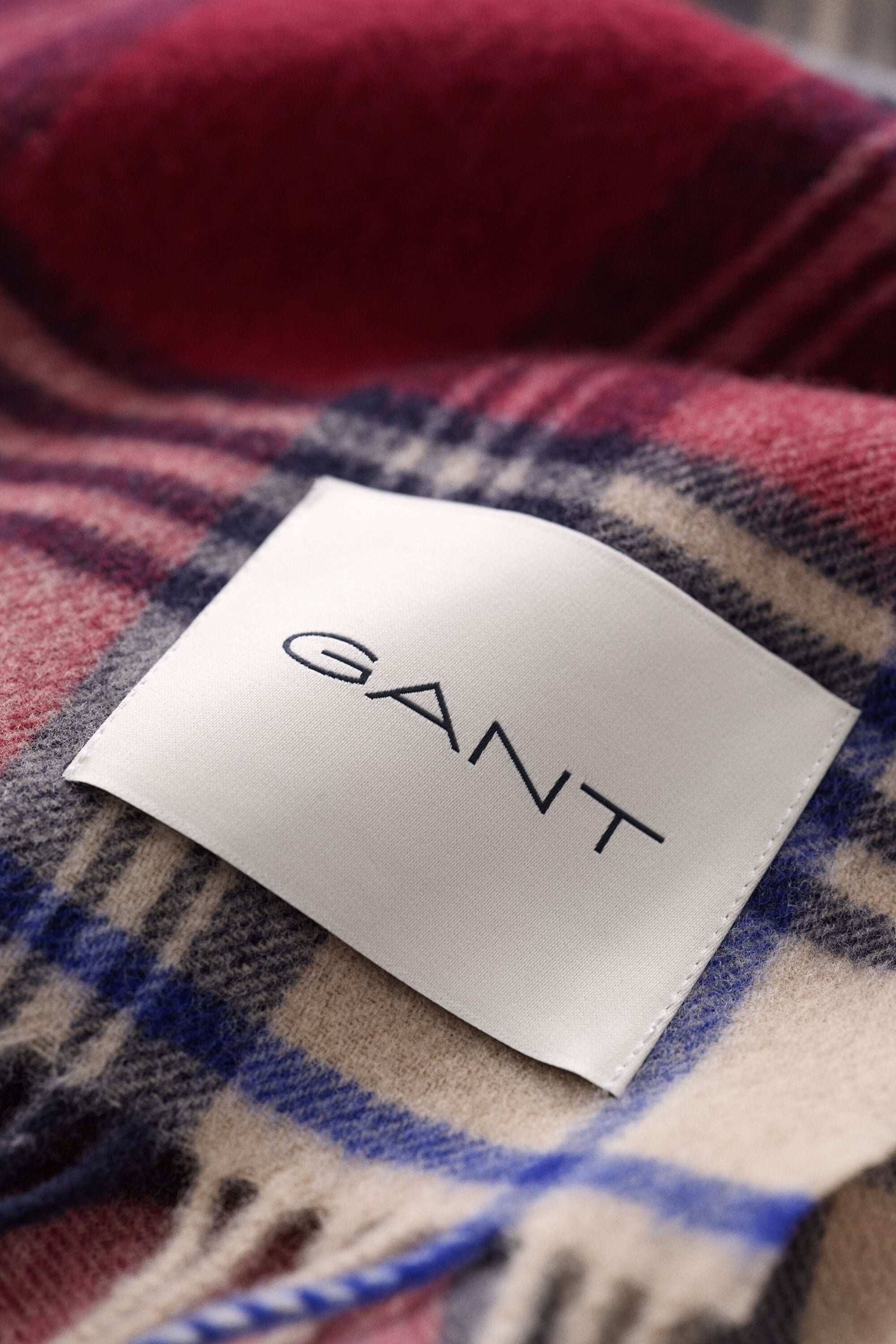 Checked Wool Scarf