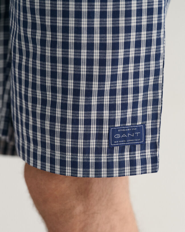 Micro Check Pajama Shorts