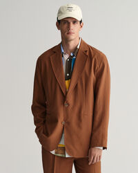 Relaxed Fit Silk Suit Blazer
