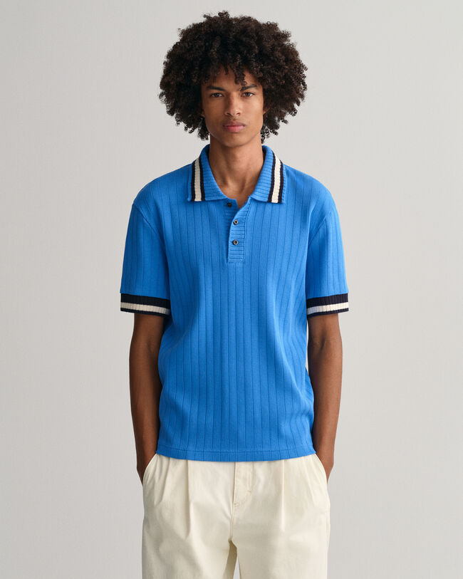 Drop-Needle Piqué Polo Shirt