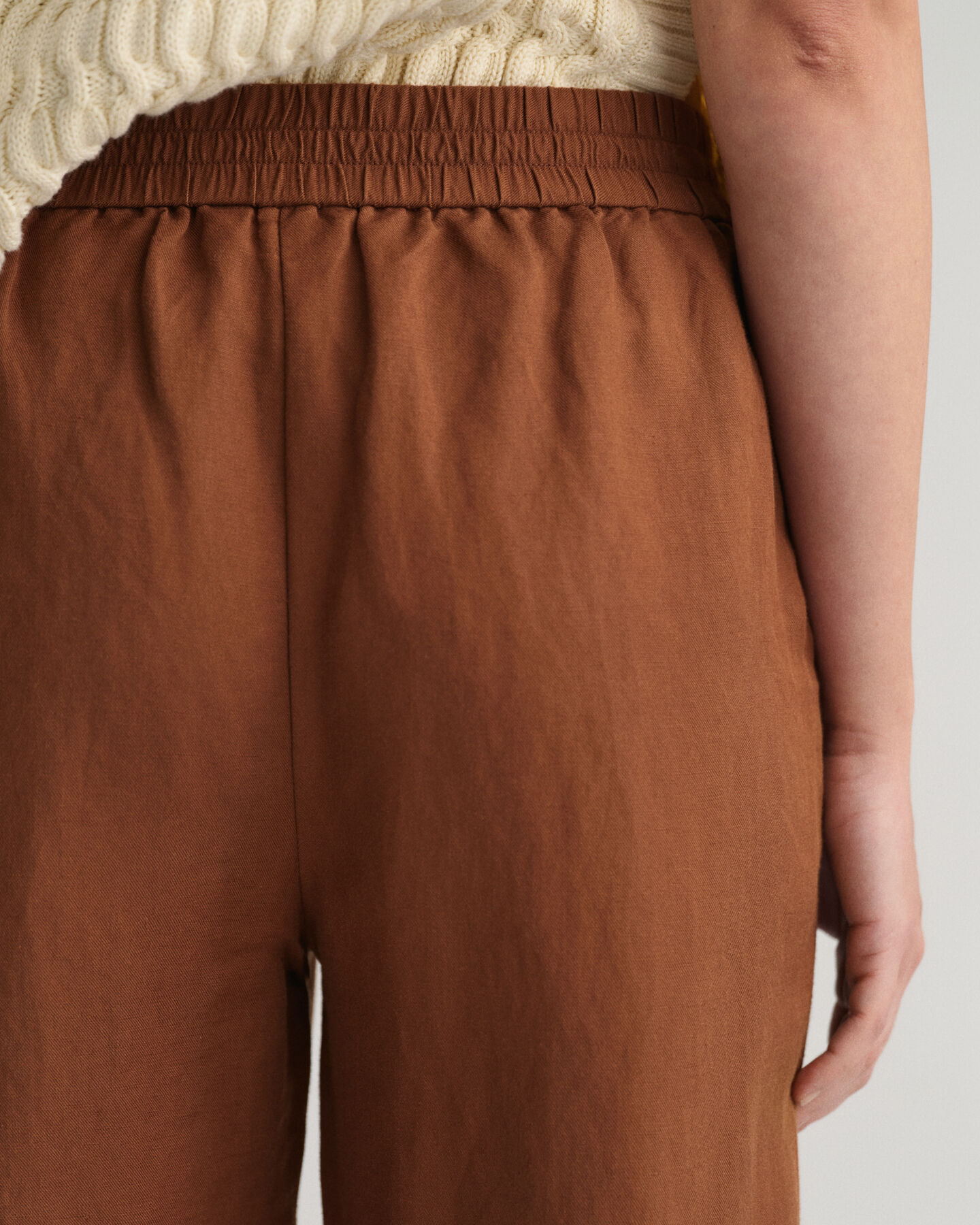 Linen Viscose Pull-On Pants