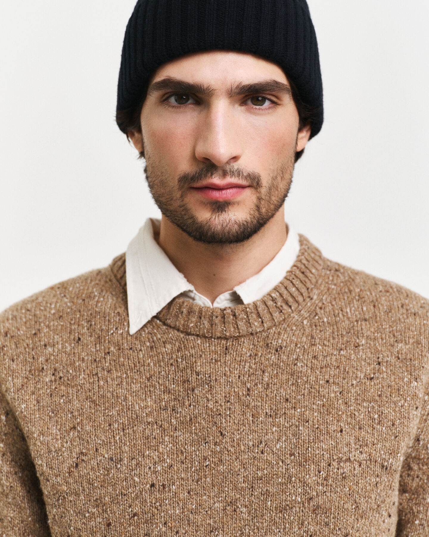 Wool Nepps Crew Neck Sweater