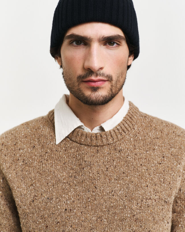 Wool Nepps Crew Neck Sweater