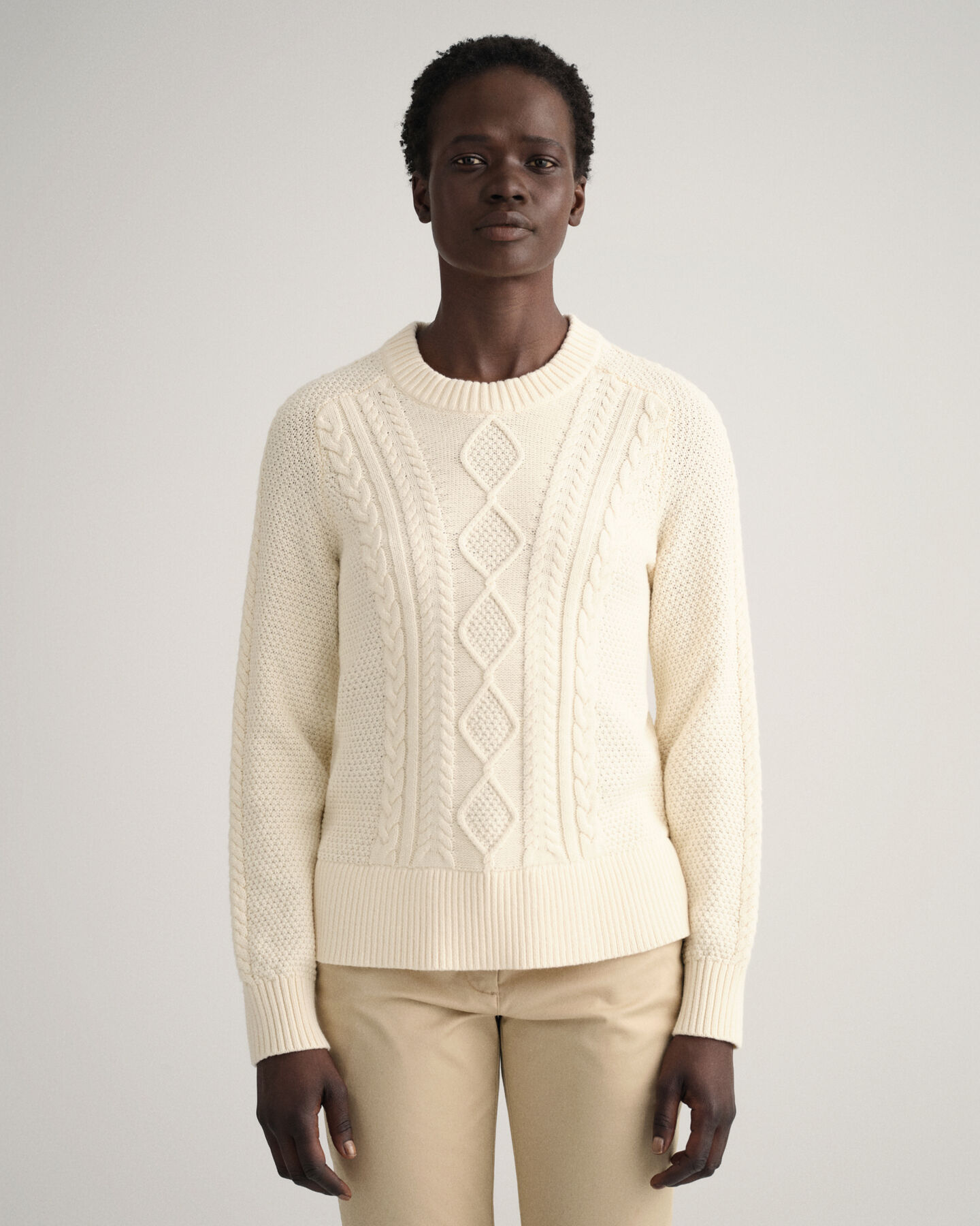 Cable Crew Neck Sweater