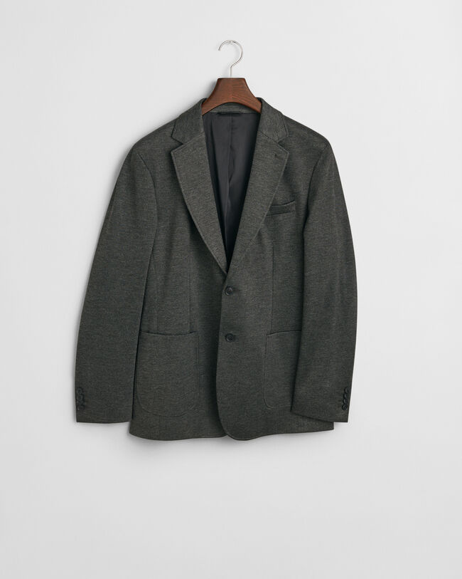 Two-Toned Twill Jersey Blazer