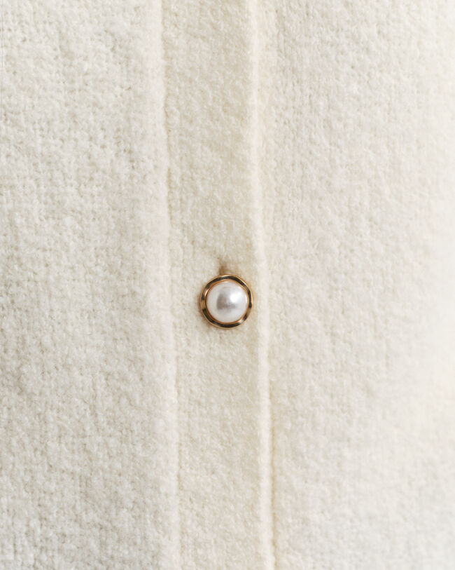 Bouclé Crew Neck Cardigan