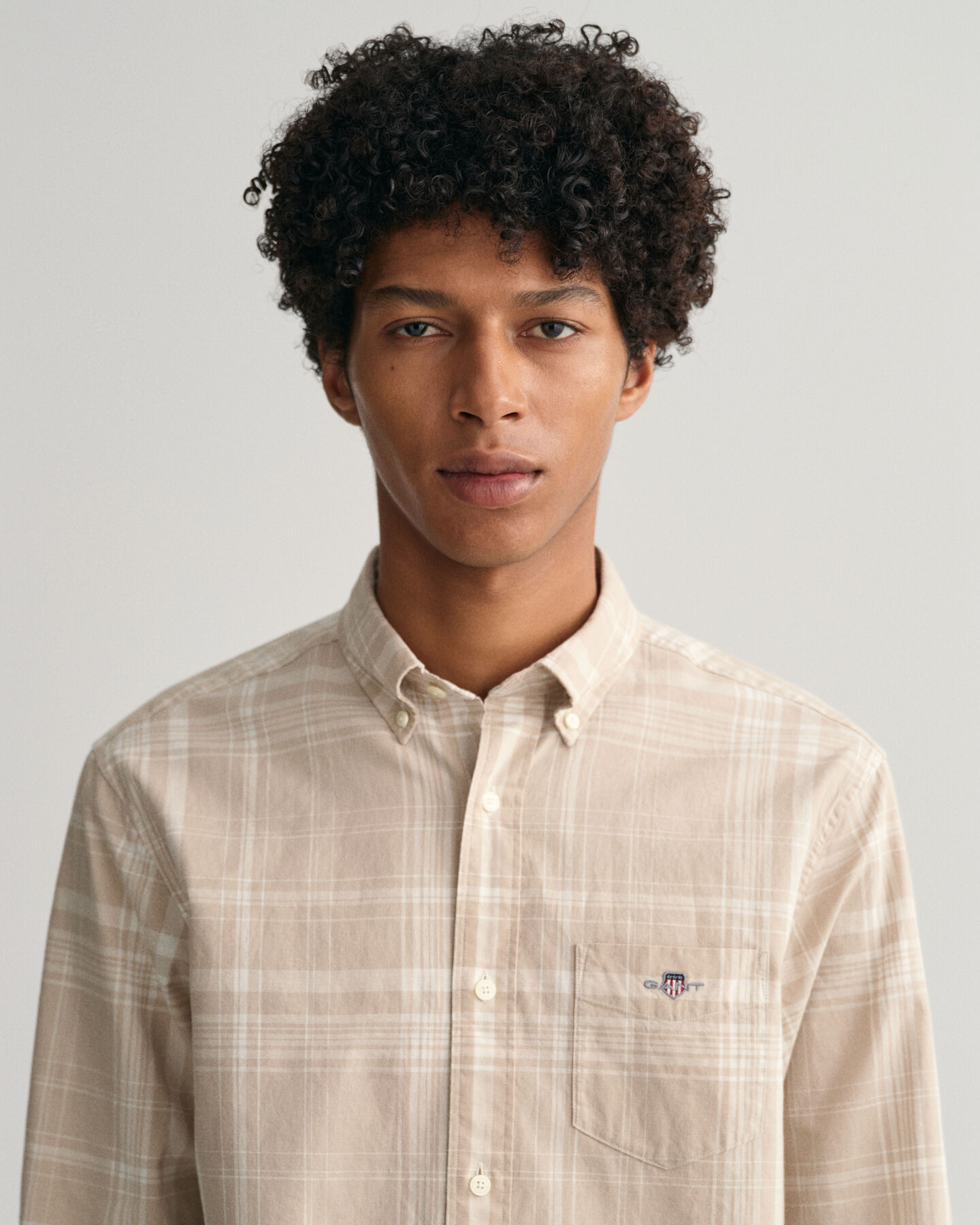 Regular Fit Check Cotton Linen Shirt