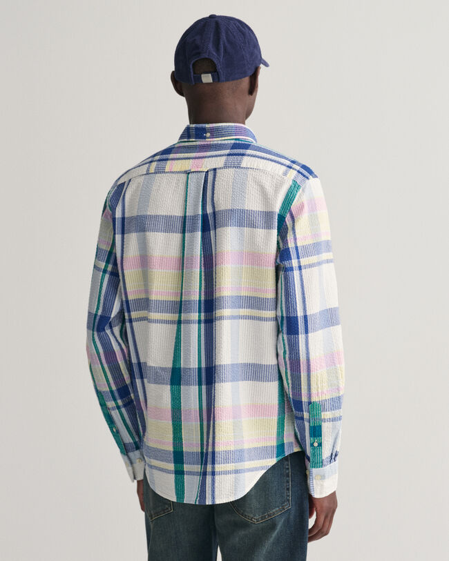 Regular Fit Seersucker Madras Shirt
