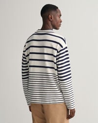 Striped Collared Heavy Knit Rugger