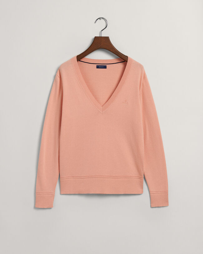 Light Cotton V-Neck Sweater