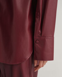 Faux Leather Overshirt