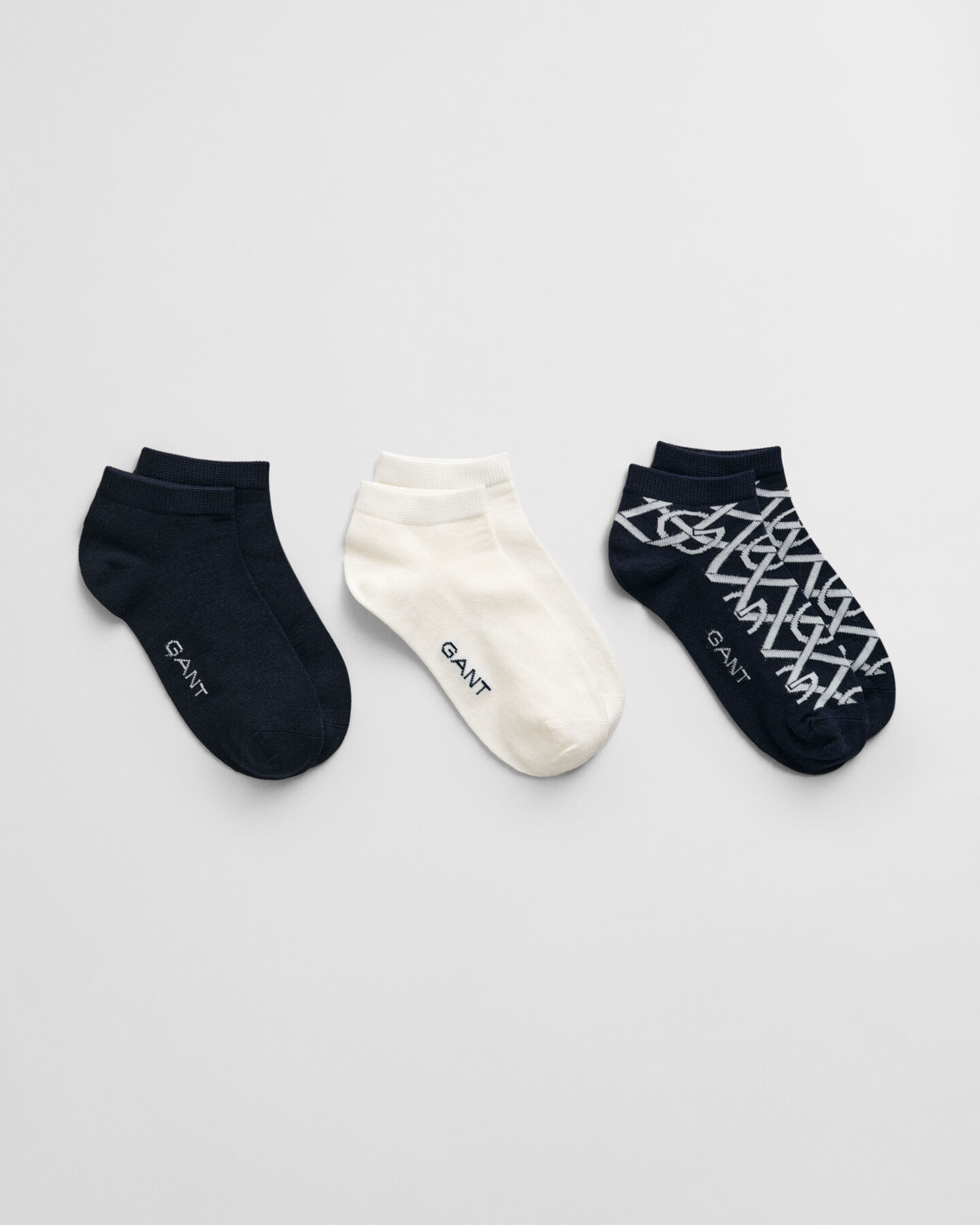 3-Pack Monogram Ankle Socks
