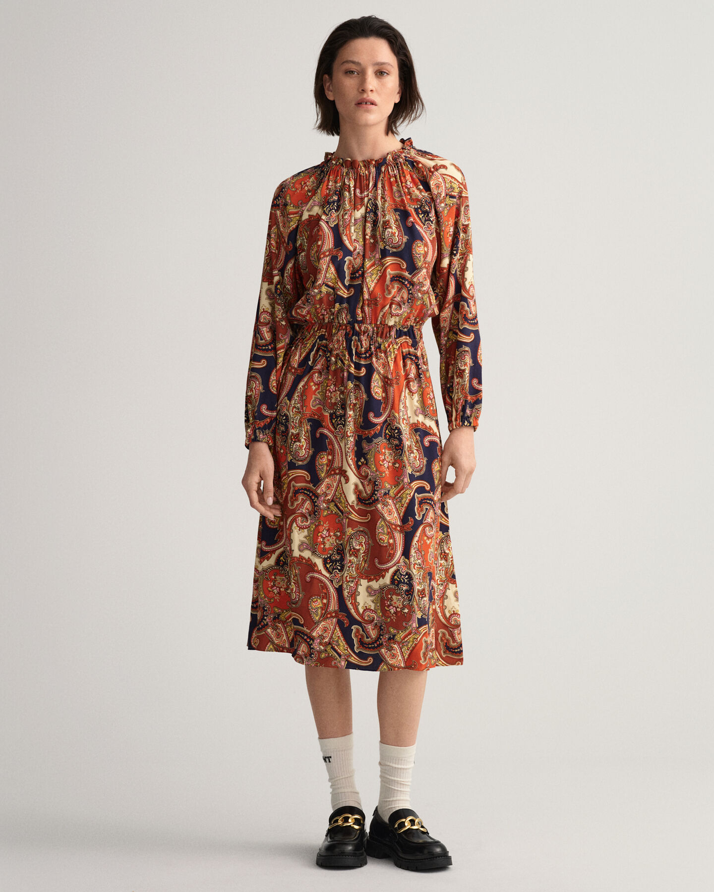 Paisley Boatneck Dress