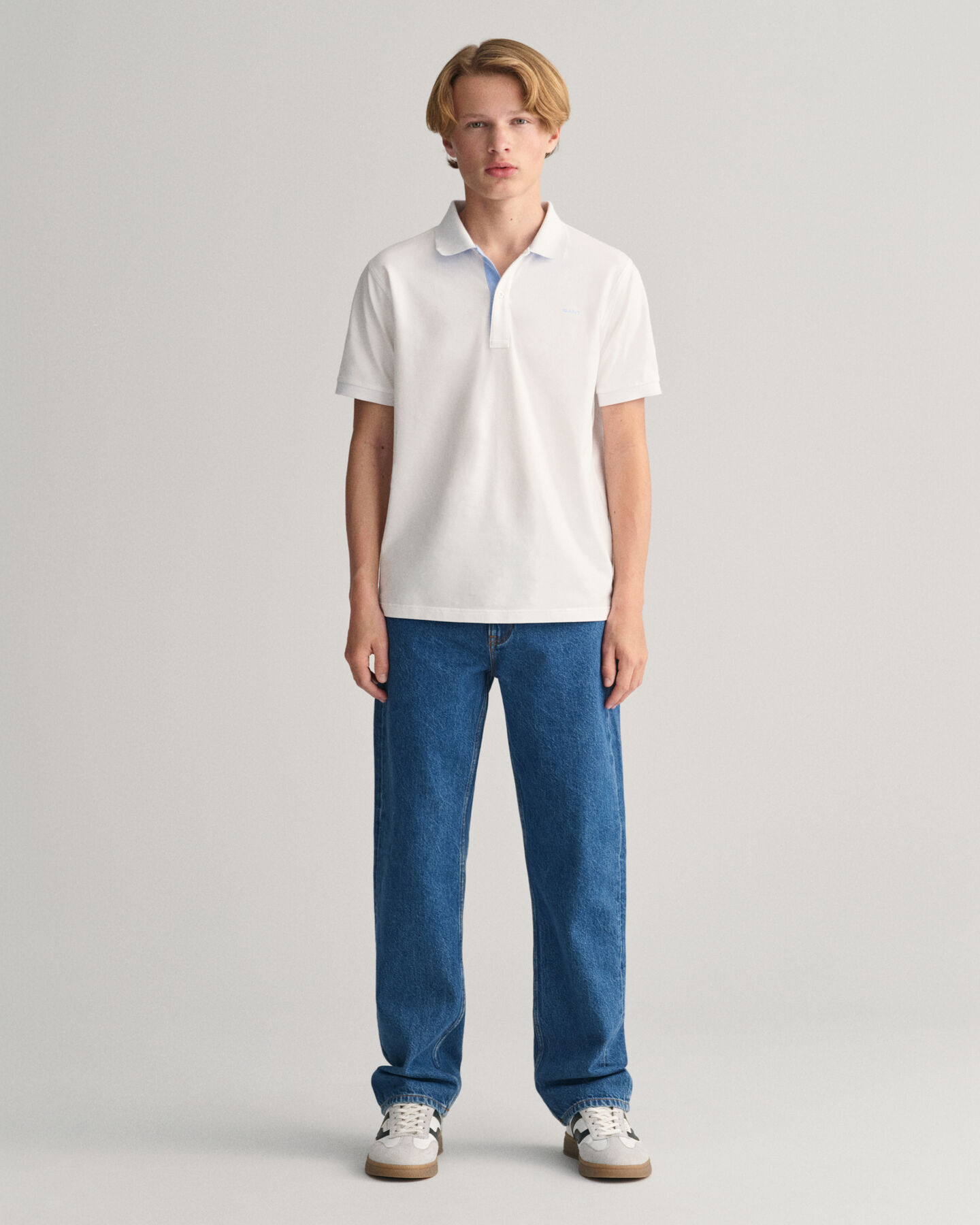 Teens Contrast Piqu&eacute; Polo Shirt