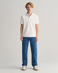 Teens Contrast Piqu&eacute; Polo Shirt