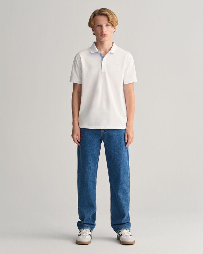 Teens Contrast Piqu&eacute; Polo Shirt