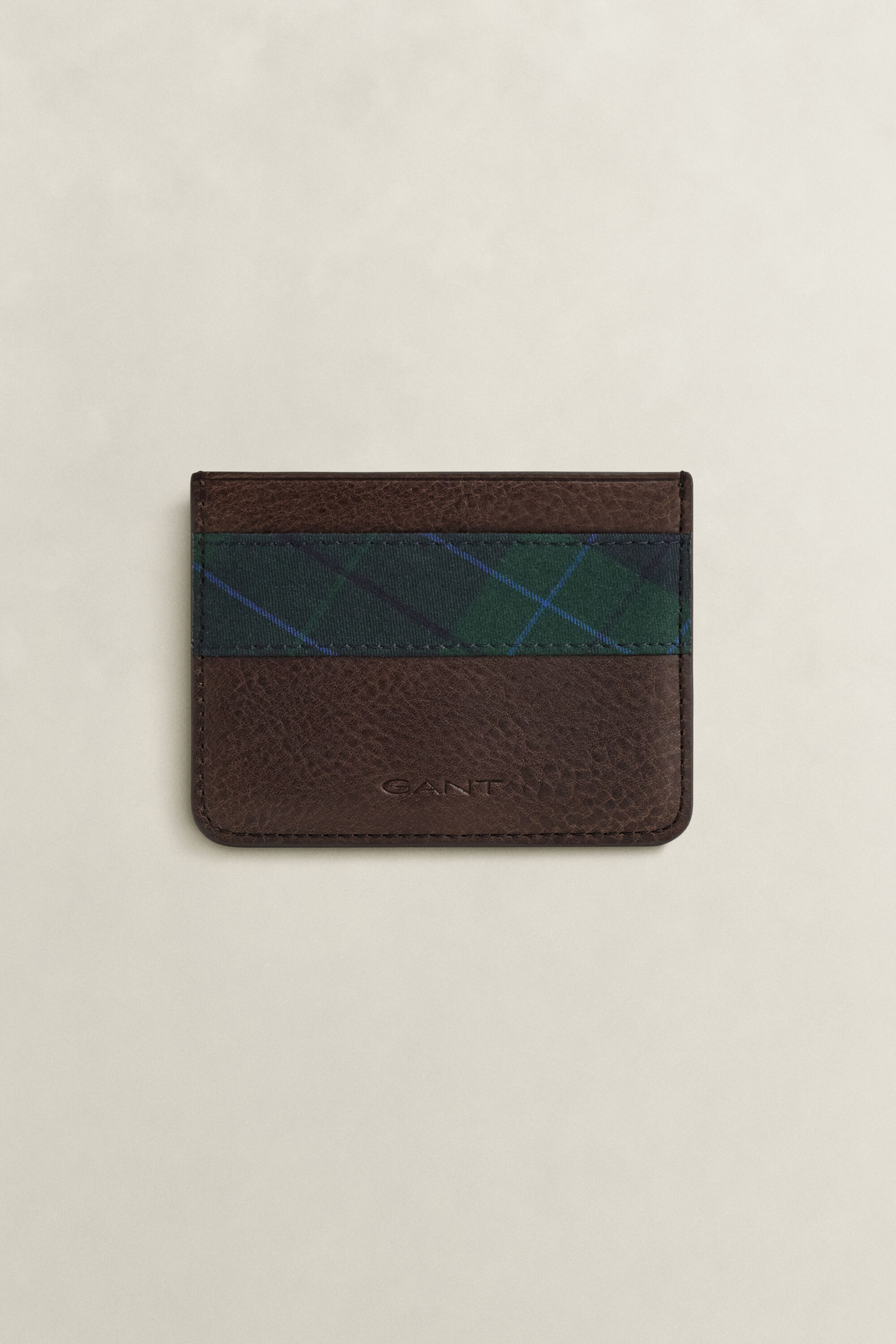 Checked Belt & Card Holder Gift Set